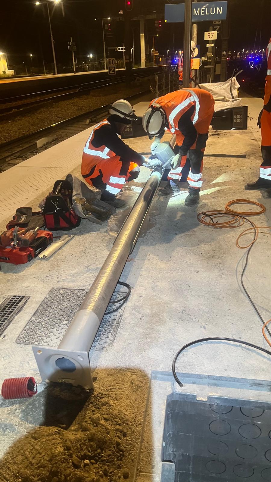 Modernisation &eacute;lectrique de la gare de Melun : travaux CFO et CFA r&eacute;alis&eacute;s par SITCF image 9